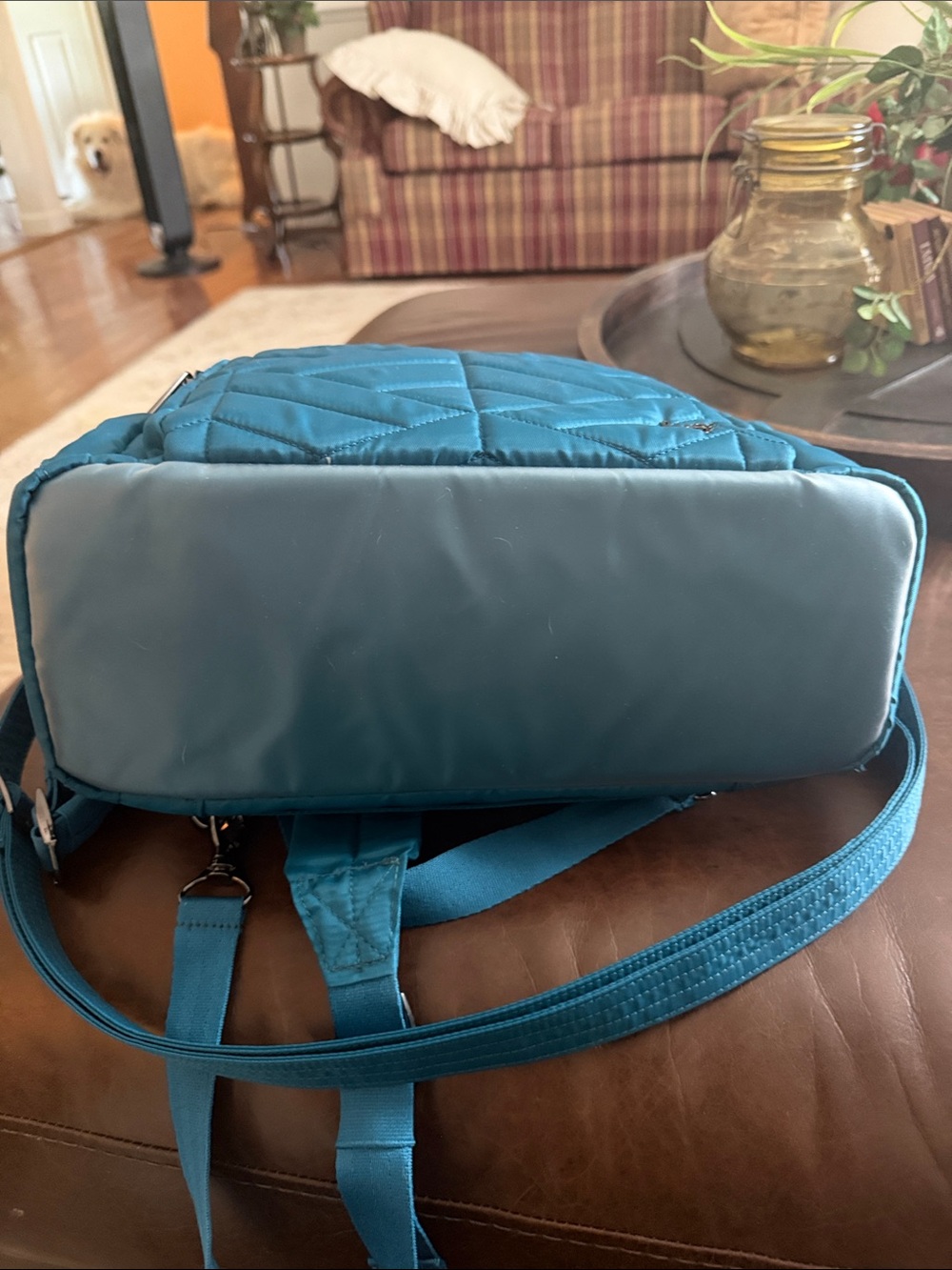 lug Teal Quilted Backpack Crossbody Bag - Picture 3 of 6